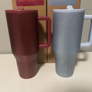 HydroJug Red and Silver Water Bottles